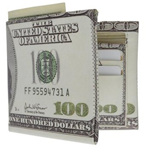 Slim Wallet, Men US Dollar Bill Wallet Leather Credit Card Photo Holder Bifold (White)