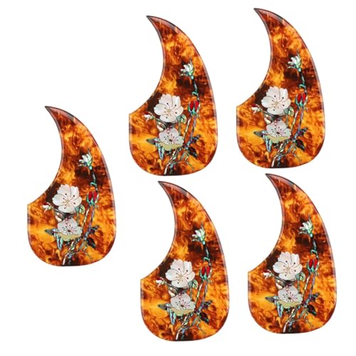 SAFIGLE 5piezas Golpeador Autoadhesivo Para Guitarra Acústica Protector Decorativo De Fácil De Instalar...