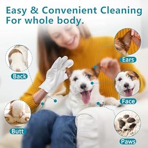 L&W BROS. Pet Wipes Gloves - Safe, Alcohol-Free, and Individually Packaged for Convenient Grooming Disposable Premium Flush-Free Dog Wipes Cleaning Deodorizing Hypoallergenic Wipes(Coconut Scent 12PC) L&W BROS. Pet Wipes Gloves – Safe, Alcohol-Free, and Individually Packaged for Convenient Grooming Disposable Premium Flush-Free Dog Wipes Cleaning Deodorizing Hypoallergenic Wipes(Coconut Scent 12PC)