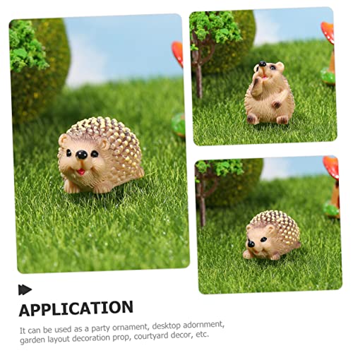 Hérisson solaire miniature en résine premium décor de jardin extérieur