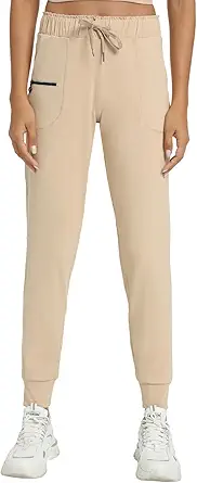 Haowind Joggers for Women with Pockets Elastic Waist Workout Sport Gym Pants Comfy Lounge Yoga Running Pants