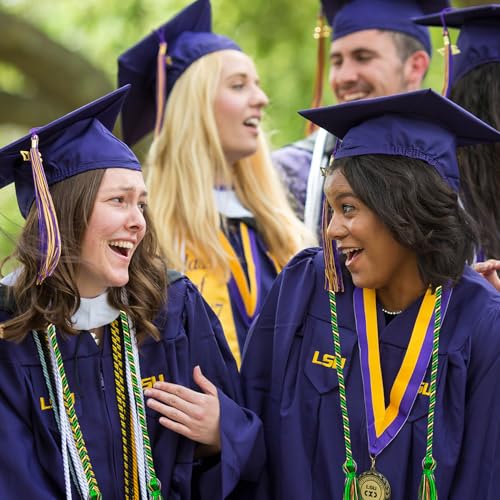 Image of Graduation Honor Cords Green and Gold Graduation Cords with Tassels, 67 inch Long for Graduation Students