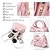 Small Purses for Women Crossbody Bag, Vegan Leather Crossbody Purses and Handbags with Top Carry Handle and Cute Bow Knot(Pink)