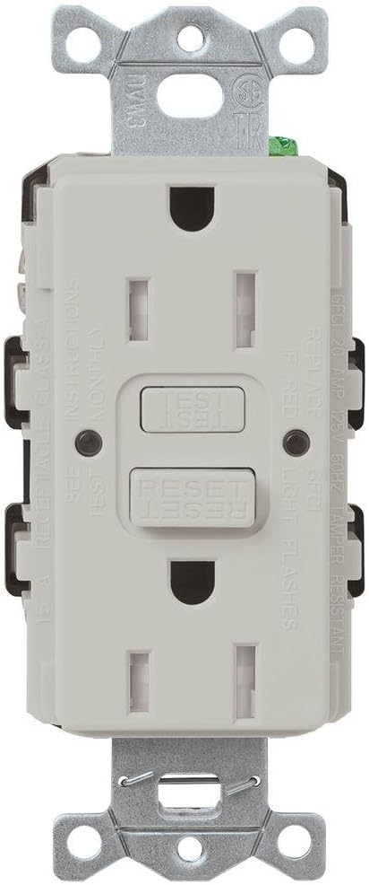 Best Promo Lutron SCR-15-GFST-PD Claro Satin Colors 15-Amp Self-Testing Receptacle, Palladium