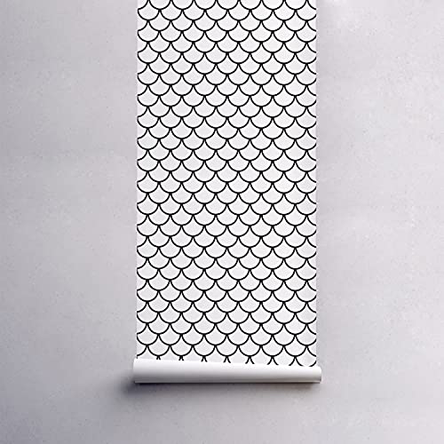 Papier peint auto-adhésif 250x250 cm style balances de poisson pour meuble et mur