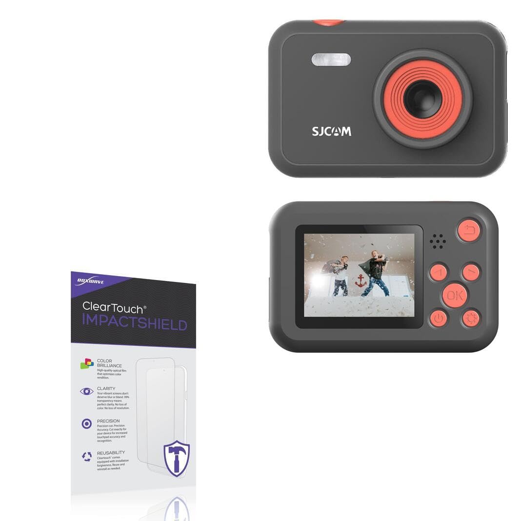 BoxWave Screen Protector Compatible With SJCam FunCam - ClearTouch ImpactShield (2-Pack), Impenetrable Screen Protector Flexible Film