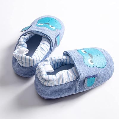 COSANKIM Infant Baby Boys Girls Slipper Soft Sole Non Skid Sneaker Moccasins Toddler First Walker Cirb House Shoes