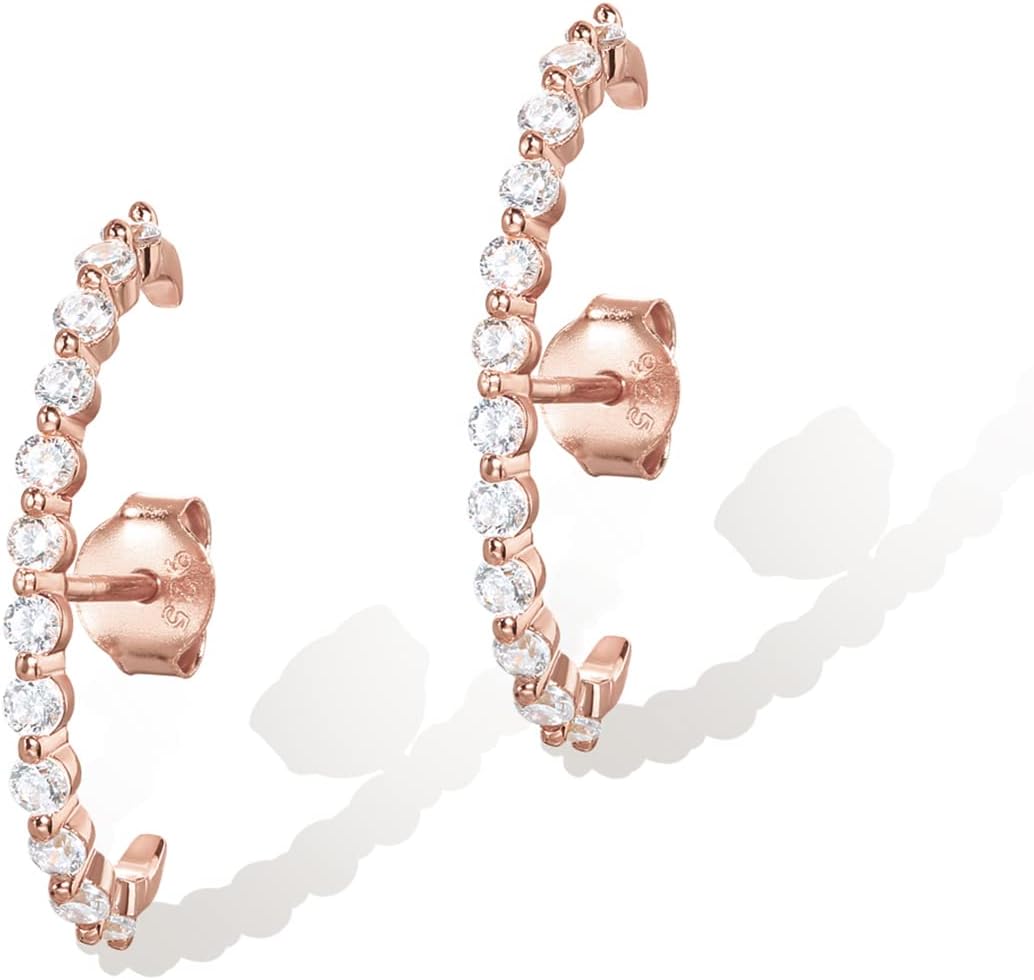 PAVOI 14K Gold Plated 925 Sterling Silver Post Minimalist Suspender Ear Cuff Earrings for Women | Wrap Earlobe Studs - Image 3