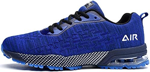 QAUPPE Mens Air Running Shoes Athletic Trail Tennis Sneaker (Blue US 9.5 D(M)