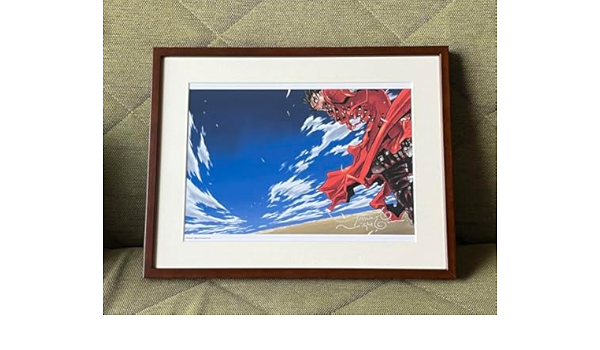 トライガン ミストグラフ A.ヴァッシュ〈青天〉　直筆サイン入り トライガン・マキシマム」内藤泰弘の直筆サイン入り複製原画が全