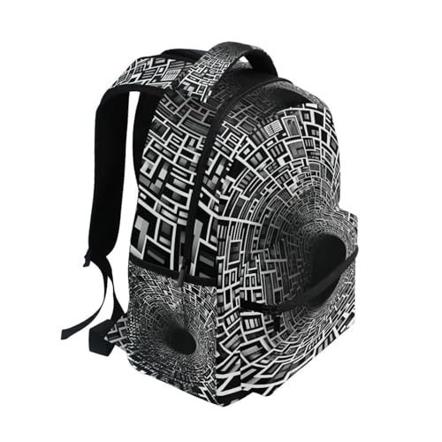 Backpack Hole Black Hole 3d Daypack Shoulder Bag Book Bag Lightweight Back Pack 11.4 ×16 In2