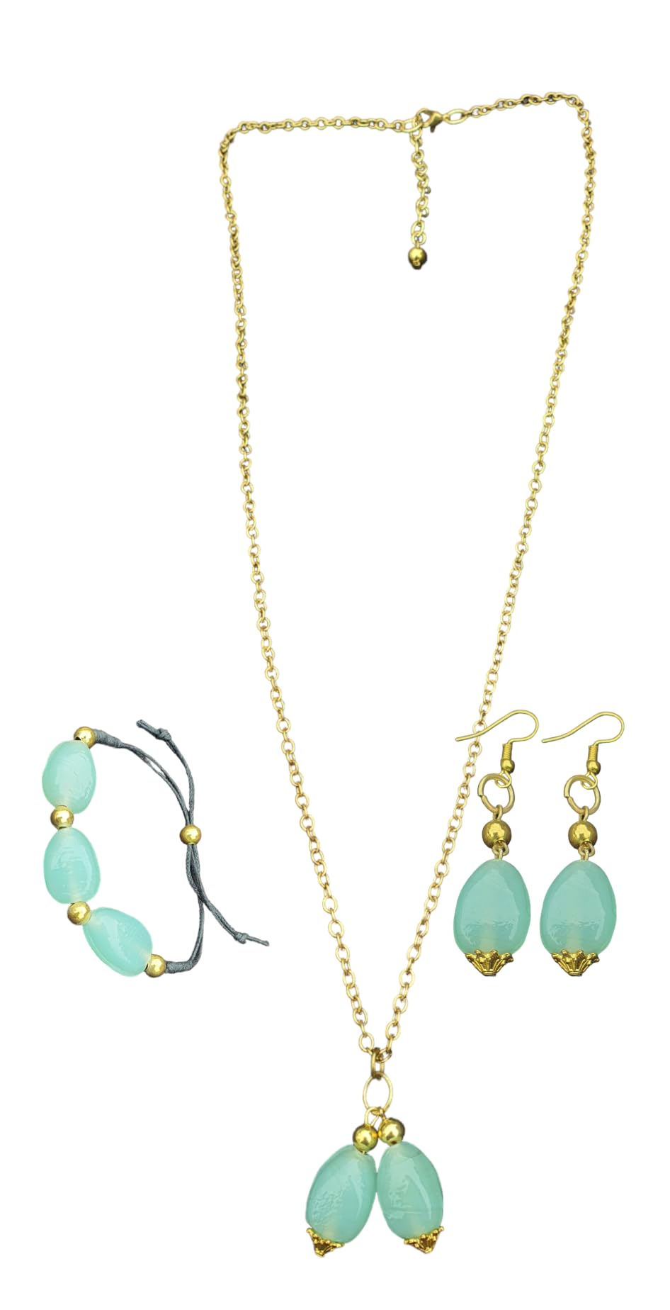 INSTOOK jewellry (Blue) Elegant Necklace Bracelet Earring Set Combo Perfect for Any Occasion (B0CRPCF4JF) Amazon Price History, Amazon Price Tracker