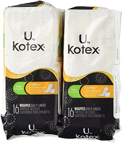 Kotex Natural Balance Absorbent Liners, Long, 16 Count (Pack of 2) image 3