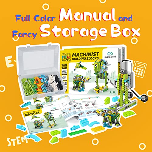 Woolike Stem Robot Building Kits Toys 100+ In 1 Robot Science Kits 378 Pieces Diy Educational Building Blocks For Kids Ages 6+ Years Old Makerzoid #TOP3