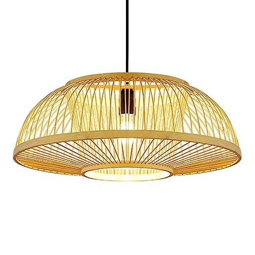 Lampe en osier HAZARA lustre de haute qualité en bambou naturel original