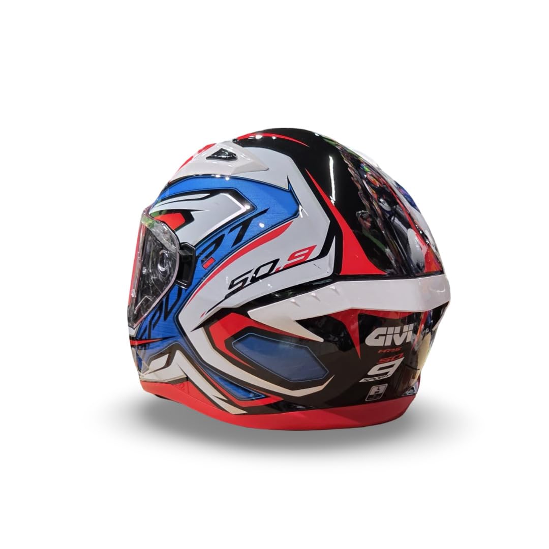 Casco Moto Integral GIVI 50.9 Atomic Rojo Azul Talla M Low Cost