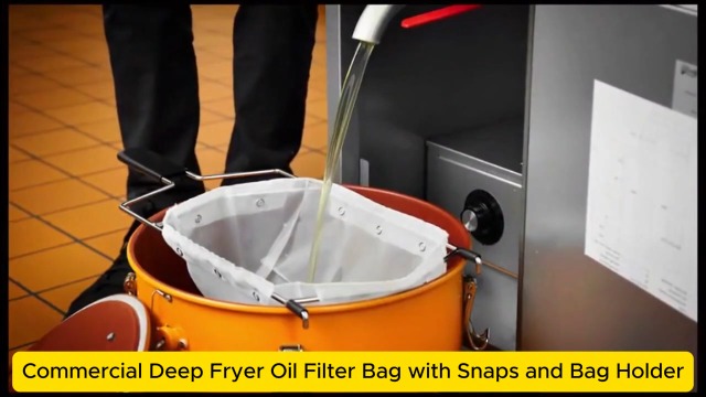 Filtro de aceite para freidora comercial con bolsa y marco de sujeción, filtro de aceite profundo de 6", filtro duradero para 1000+ usos, fácil de limpiar con agua caliente (bolsa y marco) miniatura 7