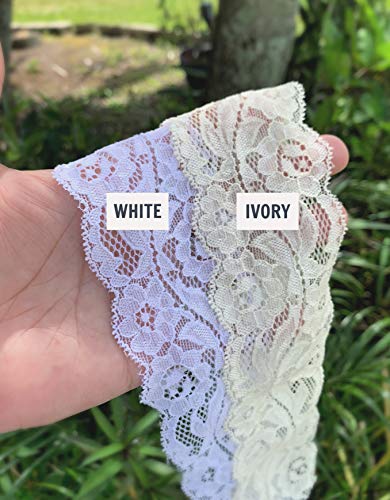 Wedding Garter For Brides Personalized Bridal Custom Garters No Slip Lace (Small (16" - 17"), Ivory) #TOP6