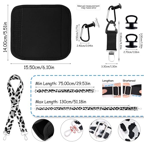 Bag Strap Accessories Set for Bogg Bag-Adjustable Crossbody Wide Strap, Luggage Handle Wrap, Hat Clip & 2 Key Holders3