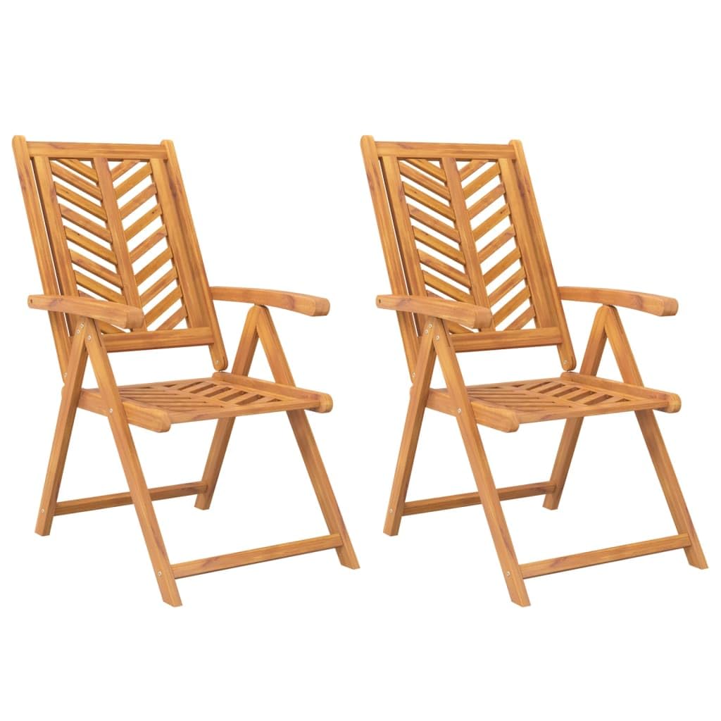 Chaises de jardin inclinables en bois d'acacia : dites adieu aux sièges extérieurs inconfortables