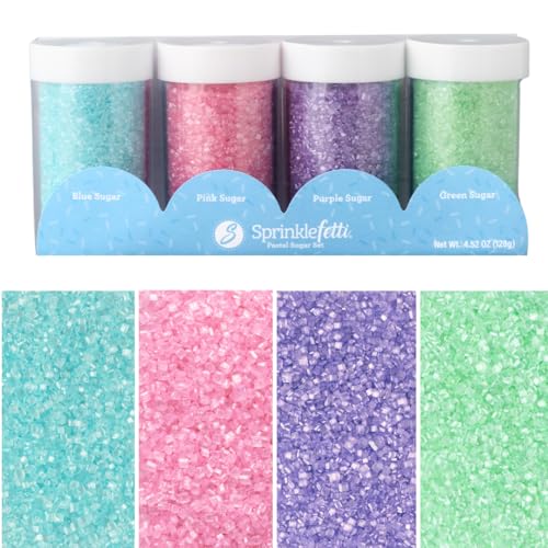 Sweets Indeed Pastel Sugar Sprinkles, Spring 4 Pack, Edible Sprinkle