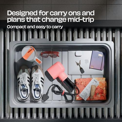 Image of NUUK STROM GO V2 Super Compact and Lightweight Travel Garment Steamer For Clothes | FREE Heat Resistant Travel Pouch | Vertical & Horizontal Steaming | 20g /min Steam | 30 Sec Heat Up
