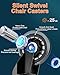 RidRed Office Chair Wheels - Replacement Rubber Wheels - Universal Fit 3 Inch Casters, Heavy-Duty Chair Casters, Noise Free, Fits 98% Chair, for All Floor (5)