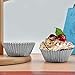 200 Pcs Silver Foil Cupcake Liners Standard Baking Cups Muffin Paper Cases