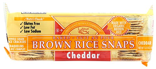 Edward & Sons Edward & Sons Brown Rice Snaps, Cheddar with Organic Brown Rice, 3.5 Ounce Packs (Pack of 12)