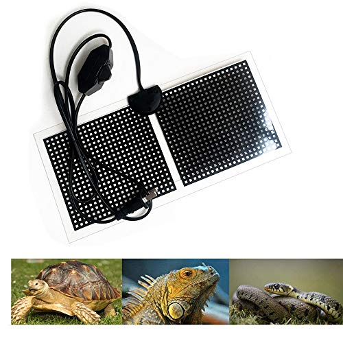 Grid Reptile heating pad with temperature control Pet heater Moisture proof mildew Tortoise Snakes Lizard Gecko Spider Crawler security,6W
