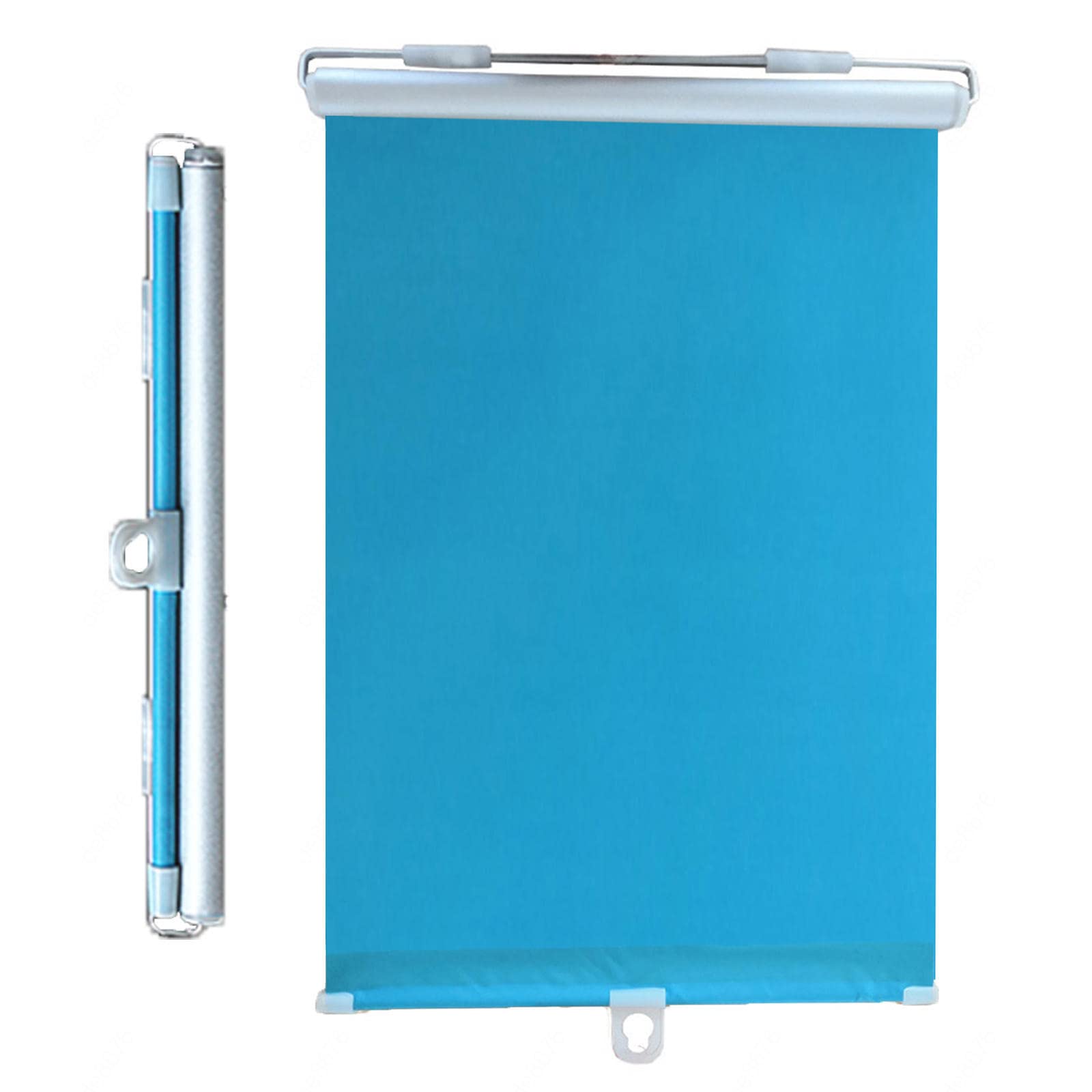 DECAKE Blackout Roller Shades Without Drilling, 60x125/75x125cm Sunshade Blinds, Suction Cup Roll Up Blinds for Windows, Curtains, Sunscreen/uv Protection,Blue-45x125cm(17.7 * 49.2in)