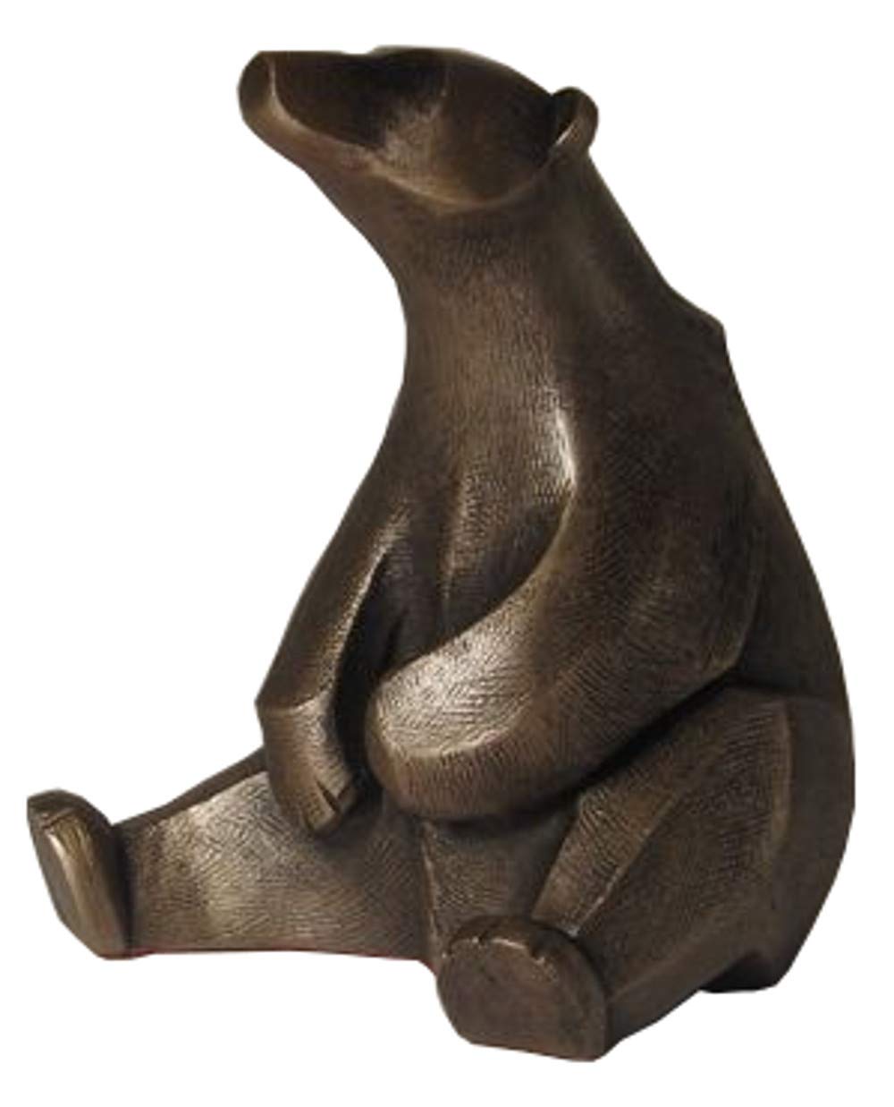 Polar Bear Sitting - Bronze Sculpture - 14cm - Art Deco Frith Adrian Tinsley