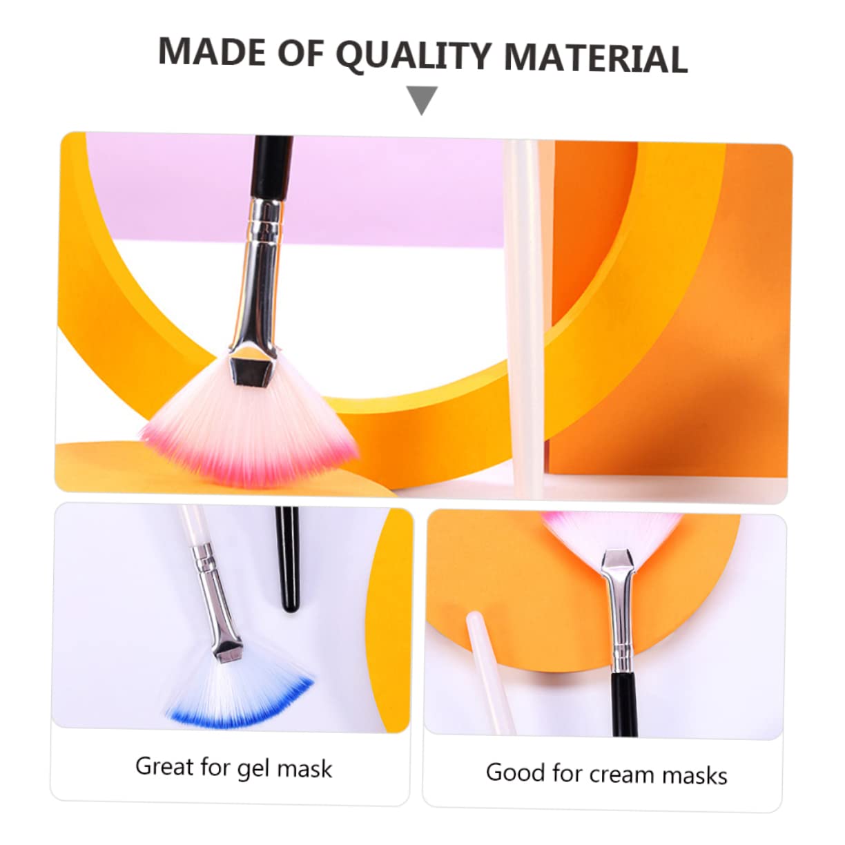 Healeved 24pièces Pinceaux Applicateurs De Masque Visage Fan-shaped Avec Outils De Et Réutilisables