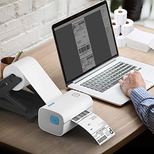 Jiose 4X6 Label Holder - Thermal Label Holder For Rolls And Fan-Fold Labels - Work With Desktop Label Printer #TOP2