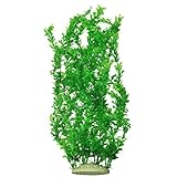 Gran tamaño: La longitud total de la parte de la planta de nuestro producto es de 50 cm, la L nge de la base cerámica es de 10 cm y el ancho es de 7,5 cm. Este producto realista es adecuado para acuarios o acuarios grandes.