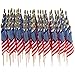 Pack of 100 Mini American Flags - 4x6 Inches American Flag - Small Flags on Sticks - American Flags for Labor Day - American Flag for Classroom - Labor Day Decorations