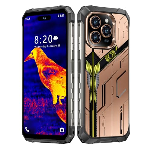MMY 32+1TB Rugged Armor Unlocked Cell Phone,Smartphone 6.99" HD 68+108MP Night Vision Photography 22000mAh AI Unlocked Phone,Face ID/Fingerprint Unlock/Underwater-Night-Photo/Dual SIM/5G/NFC(Gold)