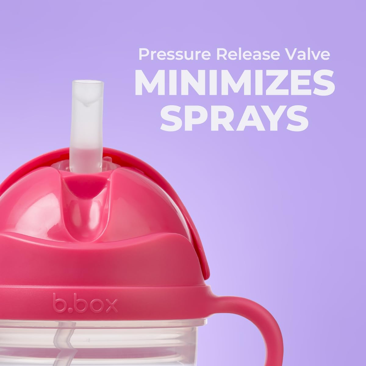 b.box + Lansinoh Weighted Straw Sippy Cup for Babies 6 Months+ | Leak‑Proof, BPA‑Free, 8 oz Toddler Cup | Drink From Any Angle | Easy Grip, Dishwasher Safe | Bubblegum (Pack of 2)