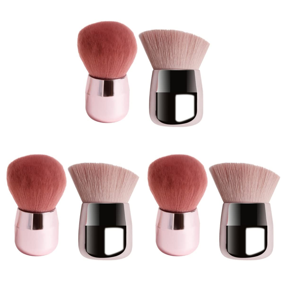 FRCOLOR 6pezzi Pennelli Per Trucco Design Funghi Pennello Per Blush e Polvere Multi-funzione Pennelli Comodi Per Make up e Cosmetici Per Uso Quotidiano e Professionale