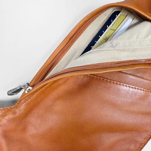 Image of SASH Crossbody Bag - Genuine or Faux Leather Purse for Women - Travel Sling Bag with FRID-Protected Wallet | Genuine