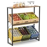 Suhu Getränkekistenregal 6 Kisten Getränkeregal mit Ablage Regal Getränkekisten Küche Kistenregal Wasserkistenregal Bierkistenregal, Speisekammer Abstellraum Balkon Belastbarkeit 150kg Schwarz