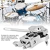 KIMISS Tom Mount Bracket - Adjustable Silver Clamp for Percussion Instruments, Durable Zinc Alloy Design #2