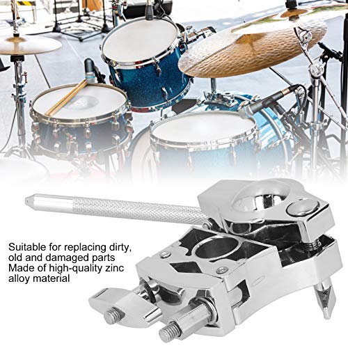 Tom Mount Multifunktionelles Tom Clamp Musikinstrument Zubehör 360 Grad drehbarer Griff Zinklegierung Tom Drum Rack Mount Schlagzeug-Halter für alle Arten von Halterungen