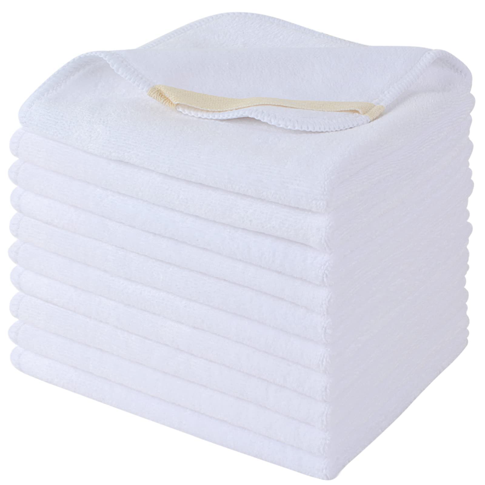 Photo 1 of SINLAND Microfiber Facial Cloths Fast Drying Washcloth 12inch x 12inch White 10 pack