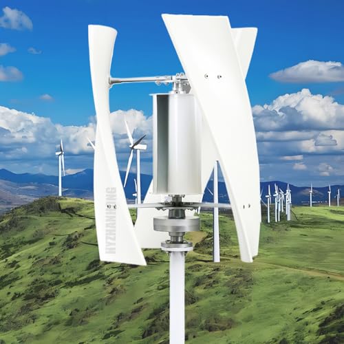 HYZHANHONG Generador de Corriente eólica 10000 12V-220V Turbinas de Molino eólico Generador de energía de 3 Hojas Kit de energía eólica W/Controlador Adecuado para Patios y al Aire Libre,24V