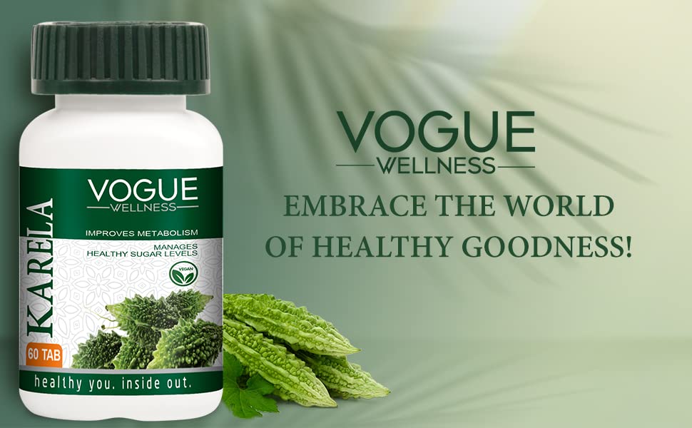 Vogue Wellness Pure Herbal Karela Tablets (60 tablets) (Pack of 1) - Image 6 thumbnail