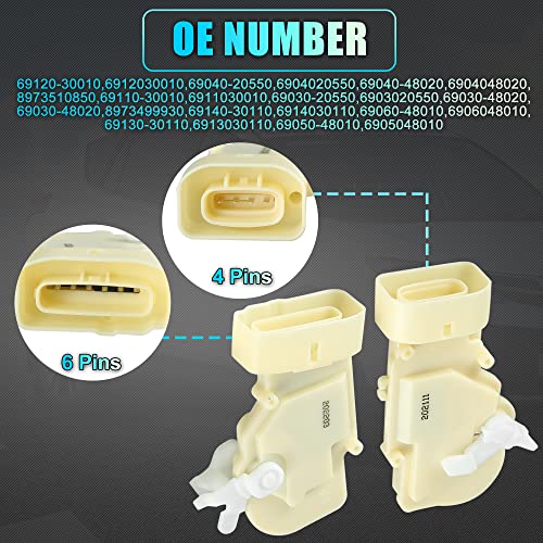 Image of X AUTOHAUX 4pcs Front Rear Left Right Power Door Lock Actuator for Lexus GS300 GS400 GS430 RX300 for Toyota Prius 69120-30010 69110-30010 69140-30110 69130-30110