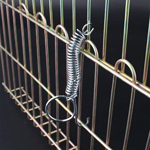 Image of 12pcs 3.35inch Spring Cage Latch Door for Rabbit Cages Doors Multifunctional Spring Cage Latch Metal Finger for Rabbit Dog Birds Bunny Rodents Guinea Pig Hamster Parrot Cage Door(J08-12)