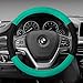 TLH Modernistic Steering Wheel Cover and Seat Belt Pads, Mint Color
