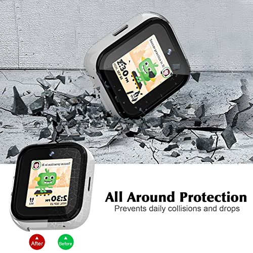 Coque PC rigide pour montre connectée enfants avec protection d'écran nette